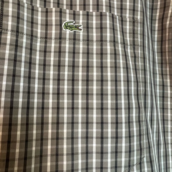 Lacoste Men’s Plaid Button Down Shirt Size 42 - Picture 3 of 5